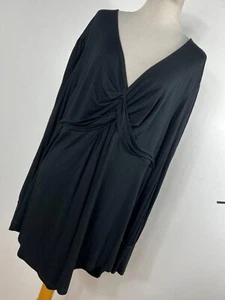 New Seven Melissa McCarthy 2X Shirt Top V Neck Stretch Long Tunic Womens H4 - Picture 1 of 6