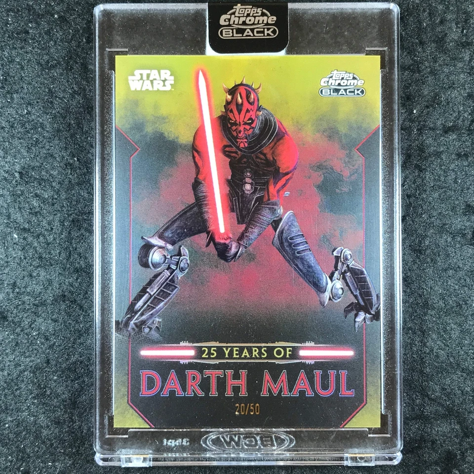 2024 Star Wars Chrome Black DARTH MAUL 25 Years of Darth Maul Gold 20/50 - Image 1 of 1