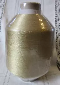 Lurex SPMV 15025 WHITE GOLD GOLD 2222 Metallic Embroidery Thread Yarn Cone 660g - Picture 1 of 8