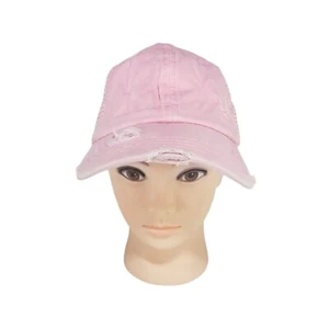 CC Exclusive Mütze Damen Einheitsgröße rosa Pferdeschwanz Netz verstellbare Distress Kappe - Bild 1 von 6
