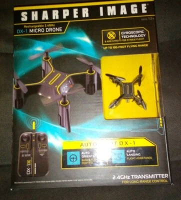 Sharper Image rechargeable 2.4 Ghz DX-1 micro drone  - Image 1 of 4