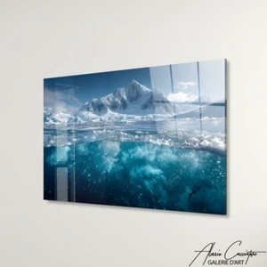 Arte de pared iceberg enmarcado acrílico impresión de arte de paisaje de invierno impresión enmarcada - Imagen 1 de 10