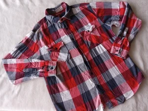 Size M, AriZona Red/Blue/White Checked Longsleeve Shirt, Button Up, Men's - Picture 1 of 7