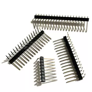 Connector 2.54mm Breakaway Male Header for PCB Breadboard 1x2-40 Pin Single Row - Picture 1 of 11