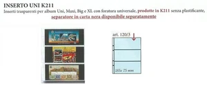 MASTERPHIL 10 INSERTI A 3 TASCHE UNI K211 Art. 120/3 PER LIBRETTI - BANCONOTE - Picture 1 of 1