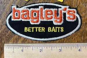 Bagley’s Better Baits Oval Cloth Patch Smaller Size 2” x 4” HTF Vintage Bagley - Picture 1 of 3