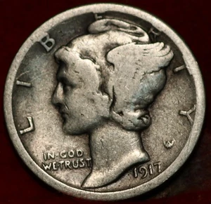 1917-S San Francisco Mint Silver Mercury Dime - Picture 1 of 2