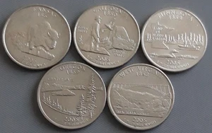 2006 P States–set 5 Coins. Oregon. California. Kansas. West Virginia. Minnesota. - Picture 1 of 2