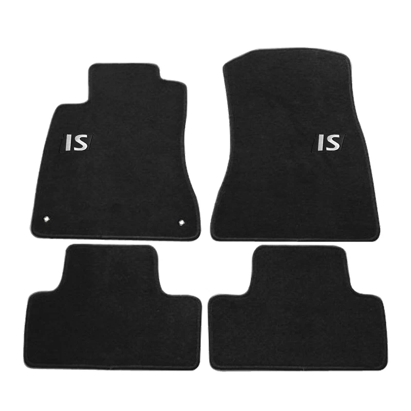 Alfombrillas de nailon negras para 06-13 Lexus IS350 IS250 alfombra delantera trasera con IS Foto 1 de 4