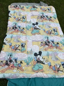 Vintage Mickey Gold Rush Cowboy comforter twin Clarabelle Cow Horace RARE Disney - Picture 1 of 5
