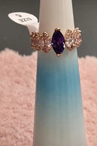 Bomb Party Size 5 RBP5944 Happier Than Ever Violet CZ Rose Gold Plating - Picture 1 of 6