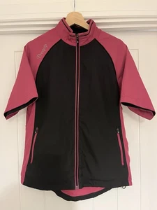 Proquip Windproof Golf Jacket Short Sleeve Black Pink Women’s Size Medium - Picture 1 of 6