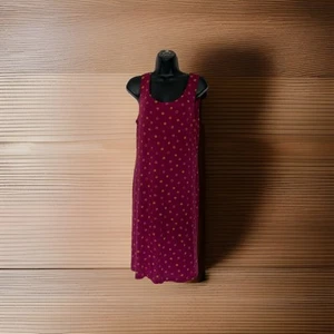 Gudrun Sjoden Magenta Polka Dot Tencel Kleid Bulgaria Lagenlook Boho M L12 - Bild 1 von 7