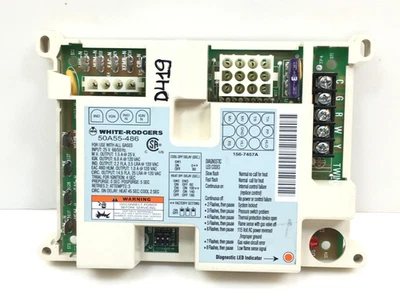 White Rodgers 50A55-486 Furnace Control Circuit Board 156-7457A used #D419 - Image 1 of 4