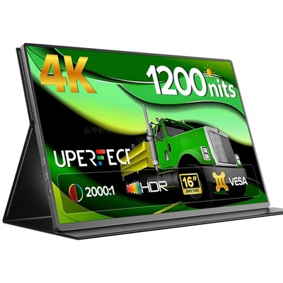 UPERFECT 16 Inch 4K Portable Monitor 3840x2400 Gaming Monitor Second Screen - Image 1 of 4