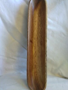 Bandeja de madera para servir aperitivos BEEKMAN HOME 12"X2,5"X2 hecha en Filipinas - Imagen 1 de 5