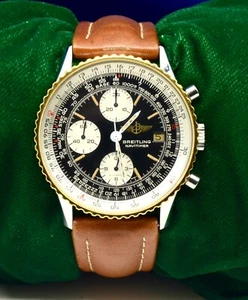 Hombres Breitling Old Navitimer 81610 Ss & 18K Oro Bisel Automático Reloj W / - Imagen 1 de 9