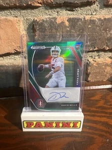 2021 Panini Prizm Draft Picks Football David Mills Autograph RC Green - Picture 1 of 2