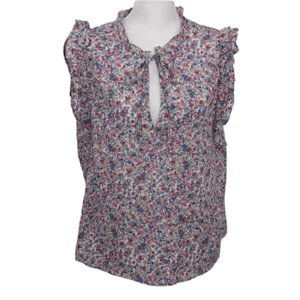 BB Dakota Floral Blouse Size Medium NWT Coquette Cotton Floral Peasant Top - Picture 1 of 9