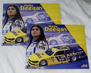 Postal firmada por Hailie Deegan 2024 AirBox Dale Sr Throwback Darlington certificado de autenticidad - Imagen 1 de 4