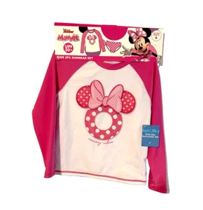 Disney 2-Piece Sunwear Swimwear Size 6 by Sun and Sky  Pink Minnie Mouse UPF50+ - Picture 1 of 4
