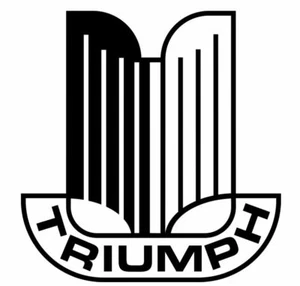 Calcomanía troquelada de vinilo insignia de logotipo TRIUMPH pegatina color y tamaño elección - Imagen 1 de 7