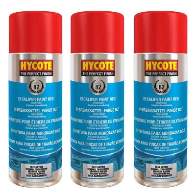 Hycote Red Spray Paint Fast-Drying High Heat Brake Caliper 400ml *3