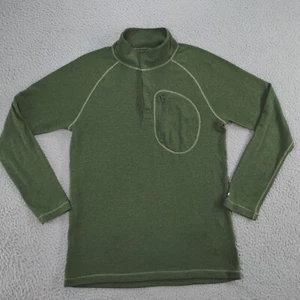 Burton Pullover Shirt Mens Medium Green 1/4 Snap Base Layer Long sleeve - Picture 1 of 22