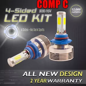 120W 12000LM LED 360 4 caras kit de conversión de faros 6000K - 9006 HB4 (C) - Imagen 1 de 5