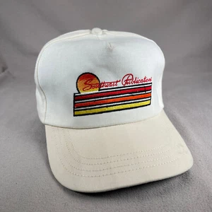 Southeast Publication Mütze Herren Einheitsgröße weiß Vintage Druckknopflasche Kappe hergestellt in den USA bestickt - Bild 1 von 11