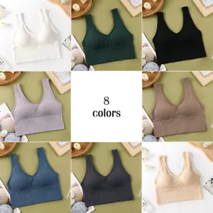 Women Seamless Sports Crop Tops Sexy Bra Female Tube Tops Sleeveless Tank - Bild 1 von 26