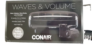 Conair Waves & Volume 12 Jumbo 1-1/2 in. Rollers Fast Heat Up with Super Clips - Picture 1 of 4