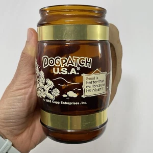 Vintage Capp Siesta Ware 5 Dogpatch USA Mug Arkansas Wooden Wood Retro Glass Big - Picture 1 of 12