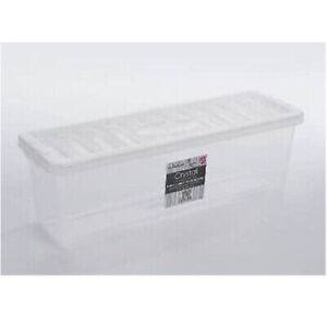 Wham Crystal CD &  DVD Storage plastic Boxes Holds 52cd's With Lids High Quality