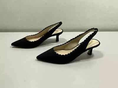 Pelle Moda Mujer Kelsa Tacones Cordones Talla 8M Punta Punta Tacón Bajo Gamuza Negro Foto 1 de 4