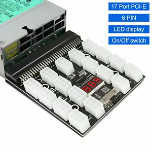 PCI-E 17x6Pin Server Netzteil Breakout Board Adapter 1200W für HP GPU Mining - Bild 1 von 9