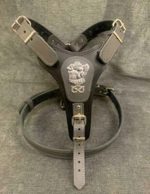 DOG HARNESS REAL LEATHER/STAFFY/STAFFORDSHIRE/STAFF BULL TERRIER  DOG HARNESS - Image 1 of 4
