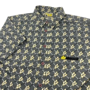Vintage Mecca Button Up Short Sleeve Shirt "All Over Print" XL (act, M size) Y2K - Picture 1 of 10