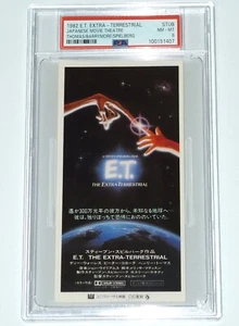 PSA 8 E.T. Boleto de cine ET 1981 JPN STEVEN Spielberg pop1 No Higher - Imagen 1 de 2