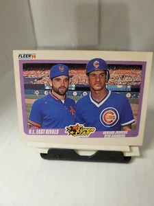 1990 Fleer #639 Howard Johnson Ryne Sandberg Period After U.S.A.  Mets Cubs HOF - Picture 1 of 2