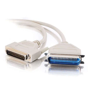 1.8m DB25 Male to DB9 Female Null Modem Serial Printer Cable Beige PC to Modem - Picture 1 of 1