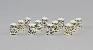 9977369 Set 12 Ditali Ditale per 12 Diversi Mesi Anno - Picture 1 of 1