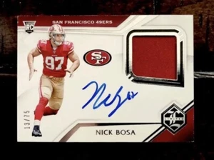 Nick Bosa 2019 Panini Limited RPA Rookie Patch #108 San Francisco 49ers Auto/75 - Bild 1 von 3