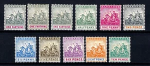BARBADOS 1892-1903 SG106-113 Perf 14 MCCA SET TO 10d Fresh MM Cat. £85 - Picture 1 of 2