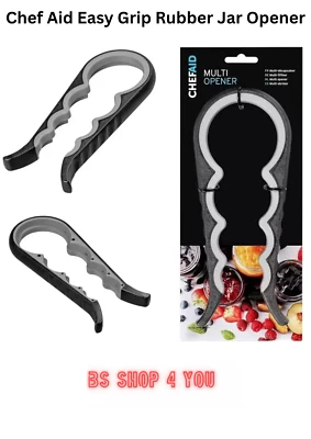 Chef Aid Multi Opener Jar Lid Bottle and Ring Pull Cans Easy Grip Extra Support - Image 1 of 4