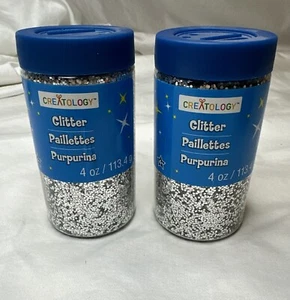 Silver Craft Glitter by Creatology Two New 4 Oz Bottles - Picture 1 of 6