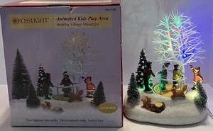 Crosslight Animated Kids Play Area Christmas Lighted Village Revolving Carousel - Bild 1 von 7