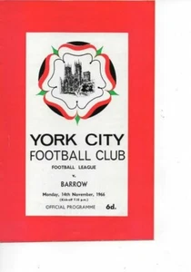 York City v Barrow 1966/67 Division 4 - Bild 1 von 1