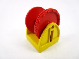 LEGO Duplo Yellow Vintage Drum Reel Holder 4654 + Red Winch Drum Wide 4653 - Picture 1 of 1