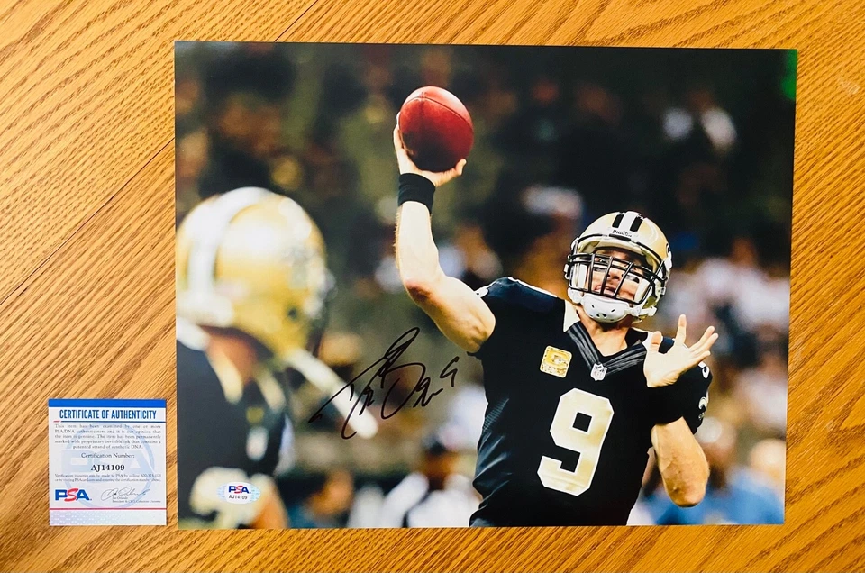 Drew Brees New Orleans Saints Signed 11x14 Photo PSA COA RARE A - Image 1 of 1